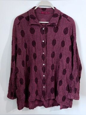 Cut Loose Relaxed Linen Blend Button Down Top